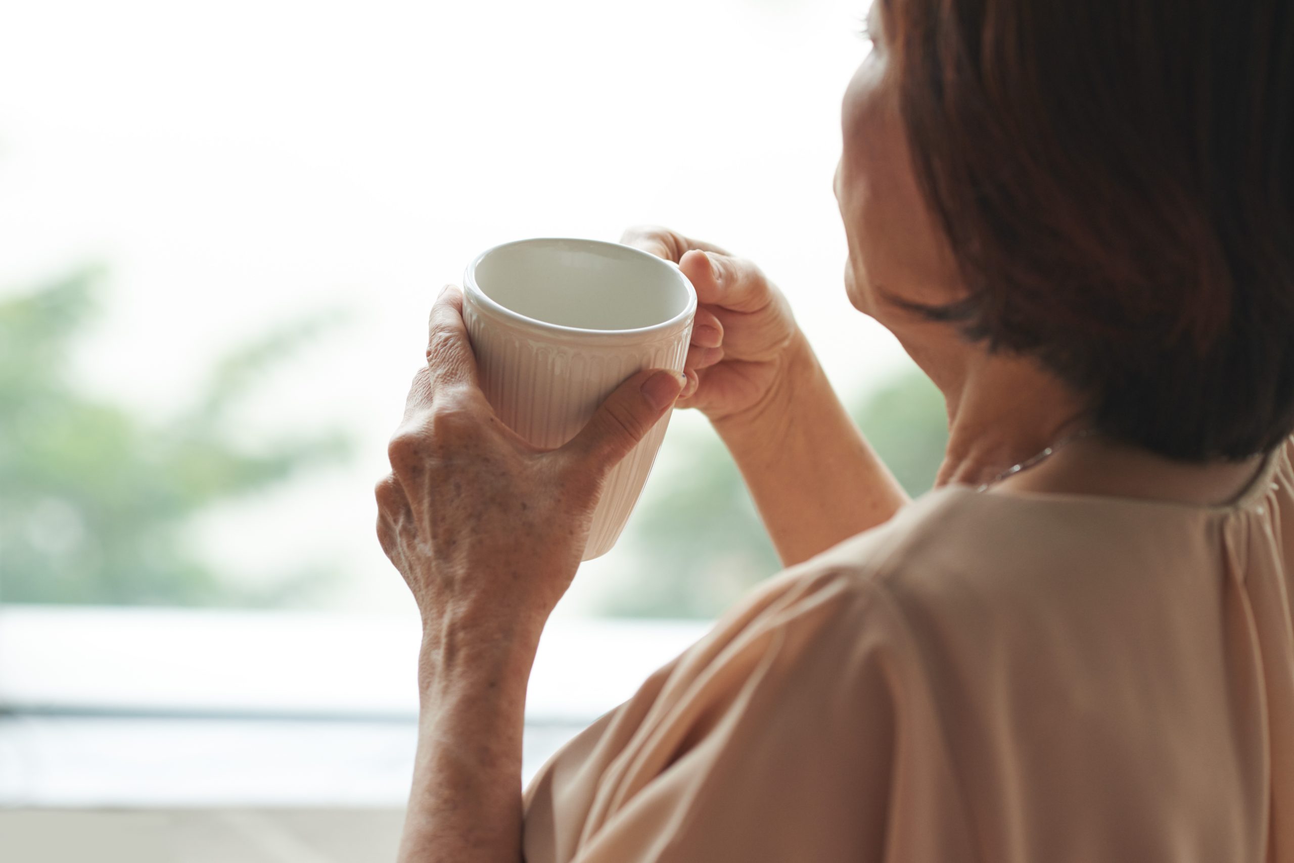 A quiet, reflective moment with a warm cup