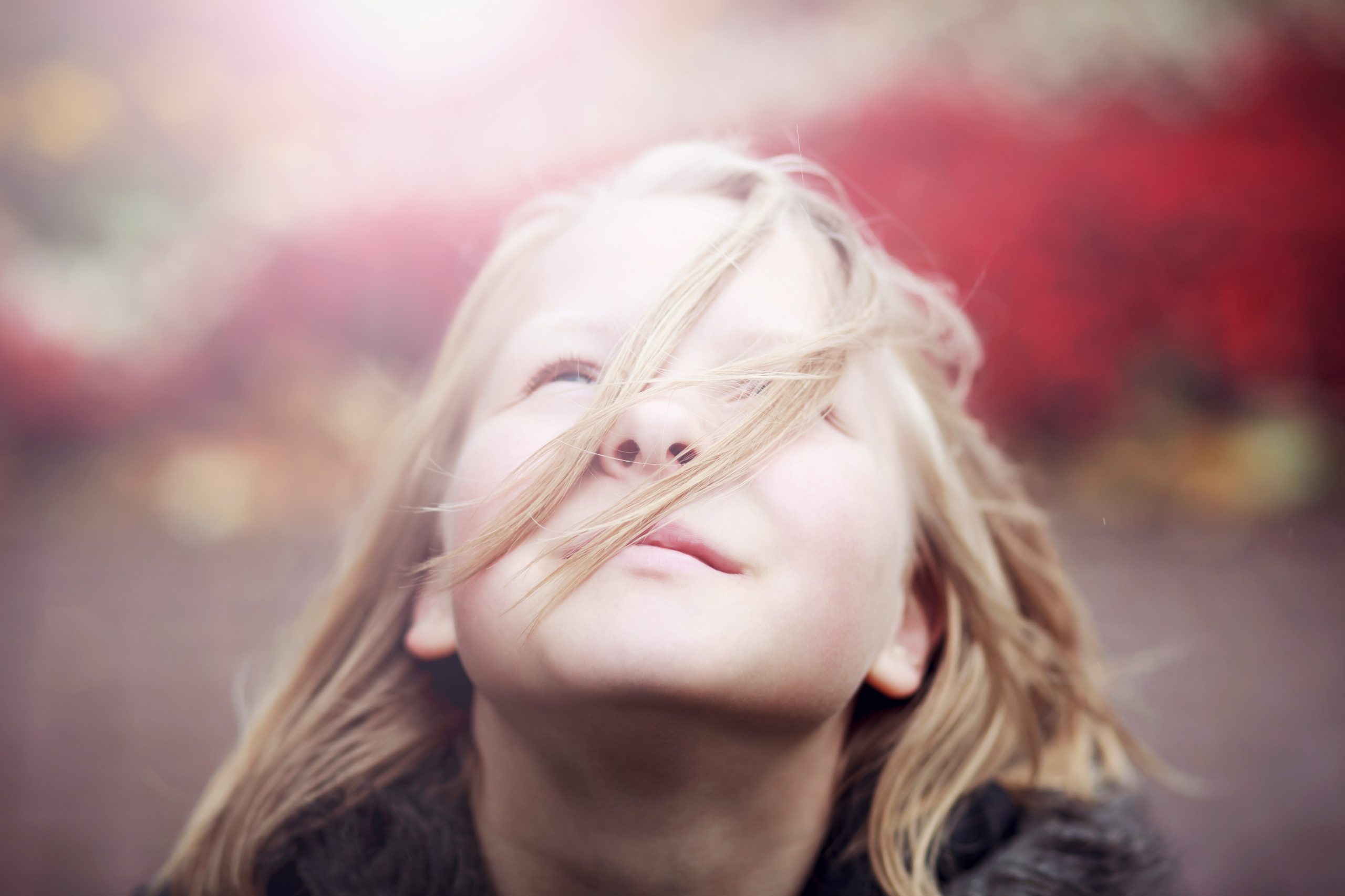 A face turned to the light — the openness that begins therapy